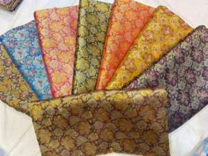 Luxe 100% soie Jamawar Resham brocart tissu élégant Textile tissé avec des motifs complexes pour Sherwanis Lehengas décor à la maison - Product Image 4