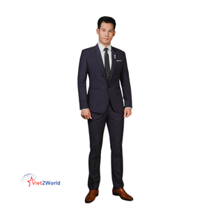 Veste de costume pour hommes version coréenne coupe ajustée taille personnalisée multicolore double boutonnage fermeture éclair braguette respirante - Product Image 6