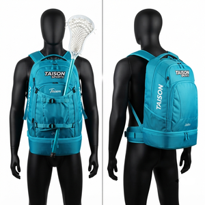 Bolsa de Lacrosse TAISON SPORTS de 30-40L, Fabricada con Tela Oxford PU Premium de 420 GSM, Color Naranja y Negro, con Logotipo Bordado Personalizado - Product Image 4