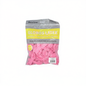 Palloncini in lattice Party Love 12 cm rosa, confezione da 100 pezzi, decorativi - Product Image 2