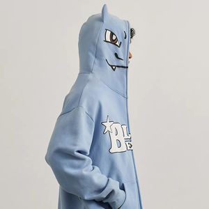 Sudadera con Capucha para Hombre, de Alta Calidad, con Estampado Personalizado, Diseño Desgastado, Cierre Completo, Talla Grande - Product Image 1