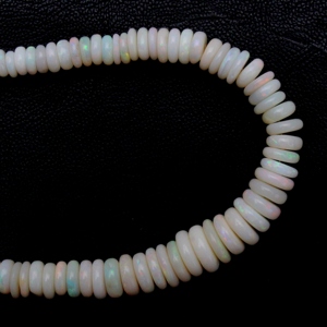 Cuentas de forma de neumático liso de ópalo australiano Cuentas de collar de ópalo de fuego múltiple natural de alta calidad 4X9MM aprox. Cuentas sueltas de 16 pulgadas - Product Image 2