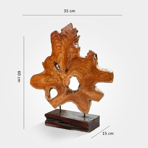 Muebles de madera de teca con forma abstracta de Viena, decoración minimalista ecológica para el hogar - Product Image 3