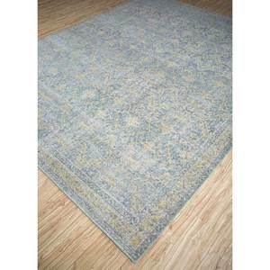 Tapis en laine noués à la main Erbe Blue, motifs médaillon rectangulaires en puzzle pour entrée et chambre - Modèle GS-16 par Jaipur Rugs US - Product Image 2