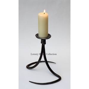 Décoration de support de bâton de bougeoir enduit de poudre de couleur noire fantaisie pour la maison et l'hôtel Designer Fancy Look support de petite taille - Product Image 2