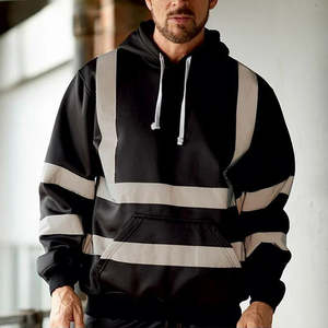 Venta al por mayor nueva alta visibilidad ANSI Clase 2 LED Flash impermeable seguridad Sudadera con capucha Unisex con logotipo personalizado - Product Image 5