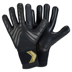 Gants de gardien de but de football personnalisés OEM noirs à doigts entiers avec sangle de poignet réglable, en cuir PU antidérapant, unisexes, pour le sport - Product Image 3