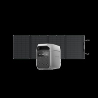 DELTA 3 Plus 2110W Panneau Solaire Portable Onduleur à Onde Sinusoïdale Pure Contrôleur MPPT Batterie LiFePO4 Type C Lampe Torche Sans Fil