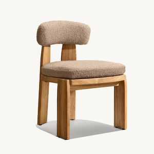 Silla sin brazos de madera de teca, equipada con espuma suave para uso en exteriores, duradera y resistente a la putrefacción. - Product Image 5