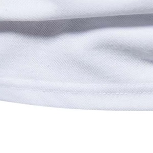 Camiseta informal en blanco multicolor para mujer, camiseta de manga corta para polo con tejido de punto transpirable y estampado personalizado - Product Image 5