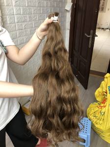 Extensiones de cabello humano ondulado natural Rubio, extensiones de cabello europeo, hermoso cabello teñido, Envío Mundial - Product Image 4