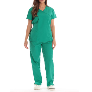 Uniforme d'infirmière respirant personnalisable, ensemble de gommage médical à la mode pour gommages d'allaitement unisexe en spandex pour usage hospitalier - Product Image 1