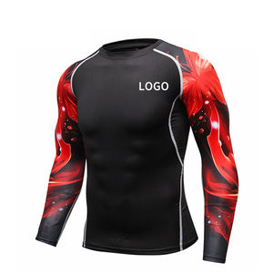 ¡Novedad de 2025! Camiseta larga de Surf para hombre UPF50 + chaleco Rash con protección solar estampado Rashguard para uso de MMA para hombres - Product Image 6