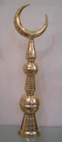Minaret en laiton en forme de croissant de lune, minarets de luxe pour mosquée, décoration dorée pour l'Aïd el-Fitr, Ramadan, articles de décoration de mosquée, artisanat