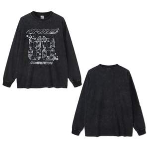 Camiseta de gimnasia vintage de peso pesado personalizada al por mayor para hombre conjunto estampado de tops activos con cuello redondo para invierno - Product Image 5