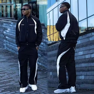 Custom Winter <b>Windbreaker</b> Sets Tracksuit Set for Men Lightweight Waterproof Sets for Outdoor Use - Product Image 4