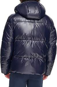 แจ็กเก็ตผ้าไนลอนหนาอบอุ่นมีฮู้ดถอดออกได้สำหรับผู้ชายแจ็คเก็ตบุนวมฤดูหนาวโลโก้ได้ตามต้องการ - Product Image 6