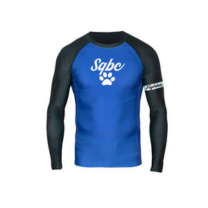Grappling Rash Guard, Blue BJJ Gear, Training MMA Shirt, Best Design Wholesale Rash Guard <b>For</b> <b>Womens</b> - Product Image 5