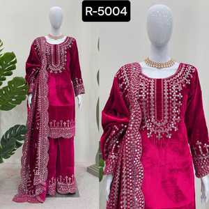 Último diseñador de ropa de mujer, vestidos de Material de red Anarkali de diseñador y traje Salwar Kameez para bodas y festivales - Product Image 3