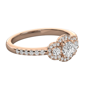 Anillo de Diamante Solitario de Oro de 9K Cultivado en Laboratorio para Mujer, Elegante y Lujoso, para Compromiso, Boda, Regalo Nupcial, Certificado Premium - Product Image 3