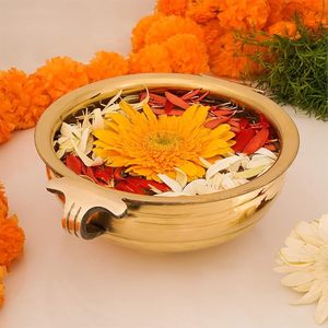 Cuenco Urli decorativo de forma redonda para el diseño moderno y único hecho a mano indio de Urli al precio más barato Decoraciones florales - Product Image 3
