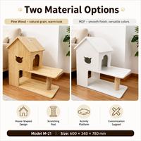 Arbre à chat de luxe en bois durable et écologique, grand format, avec griffoir et plateforme de observation pour chats d'intérieur, personnalisable OEM