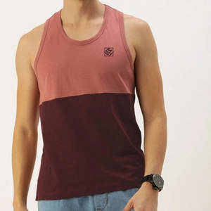 เสื้อกล้ามออกกำลังกายแขนกุดผ้าฝ้าย100% สำหรับผู้ชายเสื้อแขนกุด - Product Image 1