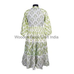 Vestido Largo de Verano de Algodón con Estampado Floral, Transpirable y Suave, Estilo Bohemio Informal para Mujer, Vestido Maxi Vintage de Alta Calidad - Product Image 4