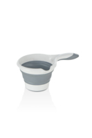 Seau pliable en plastique AFOSSA CM-250 avec poignée, 1,1 litre, gris et blanc, écologique, résistant à l'eau bouillante, multi-usages, pour l'extérieur