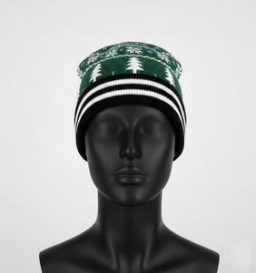 Chapeau en tricot chaud d'automne et d'hiver de créateur, bonnet en laine tendance et résistant au froid pour une utilisation en extérieur, jacquard 2026 - Product Image 2