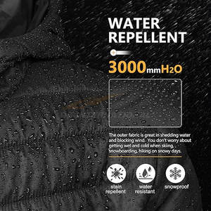 Chaqueta acolchada con capucha para hombre directa de fábrica, chaqueta ligera y cálida con tela repelente al agua, proveedor a granel OEM para Otoño e Invierno - Product Image 5