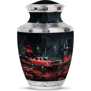 Urnes funéraires en métal à bas prix au design moderne avec motif imprimé gravé de l'exportateur et du fabricant indiens - Product Image 1