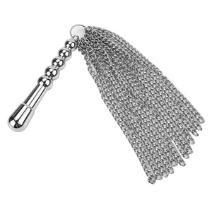 Multifunctional High Quality <b>Leather</b> <b>Flogger</b> with Chain Tassel 450mm Length 289g Weight Custom Color Home Textiles - Product Image 6