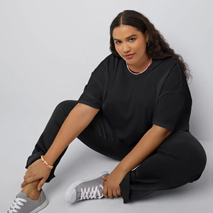 T-shirt court en coton pour femmes, coupe ample, taille plus, impression personnalisée, décontracté, taille plus - Product Image 6