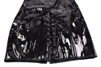 Damen Sexy Gerades Ärmelloses PU-Leder Club Maxikleid Antistatisch Umweltfreundlich Kariert Boutique-Stil Natürlich