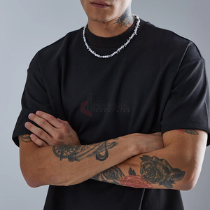 เสื้อยืดผ้าฝ้าย300GSM 260GSM กล่องทรงโอเวอร์ไซส์สำหรับผู้ชายเสื้อยืดบ็อกซี่แบบลำลองออกแบบได้ตามที่ต้องการ - Product Image 3