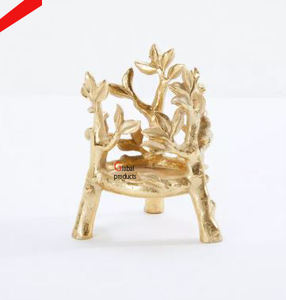 Bougeoir en aluminium design moderne en métal fini argenté pour hôtel, restaurant et bar - Product Image 5