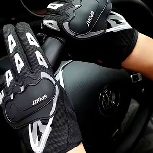 Custom Design Full-Finger Cycling <b>Gloves</b> Leather/Mesh/Neoprene Materials Khirad Sports Brand-Lightweight Breathable for Outdoor - Product Image 2