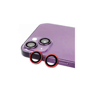 Protecteur d'objectif d'appareil photo en verre trempé en alliage d'aluminium rouge SAFA CL-07 Premium pour iPhone 14 Plus - Product Image 1