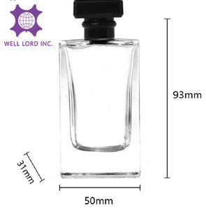 Bouteilles de parfum en verre carrées de logo et de couleur personnalisées en gros directement d'usine dans les tailles 30ml 50ml 100ml - Product Image 1
