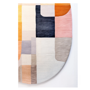 Alfombras hechas a mano de lana suave con diseño colorido y ligero abstracto moderno para el hogar, oficina, sala de estar, habitación de niños, tamaños 4*6 9*10 De alto - Product Image 3