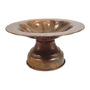 Bain d'oiseau en métal de couleur bronze fabriqué à la main taille et forme personnalisées pour un usage extérieur décoratif de balcon de jardin - Product Image 2