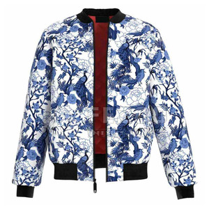 Blouson Bomber à Capuche Personnalisé OEM Imprimé sur le Devant pour Homme – Décontracté, Meilleure Vente, Chaud, Hiver, Couleur Unie, Nylon/Polyester - Product Image 1
