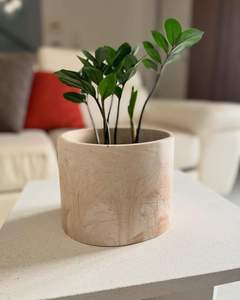 Jardinière en marbre de grande qualité à prix raisonnable, décorative pour l'intérieur, le bureau, pot de plante en pierre, design sculpté unique et créatif - Product Image 6