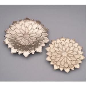 Plateau de service rond en aluminium argenté de haute qualité, design moderne, pour mariages et hôtels, plateau décoratif pour dîner - Product Image 5