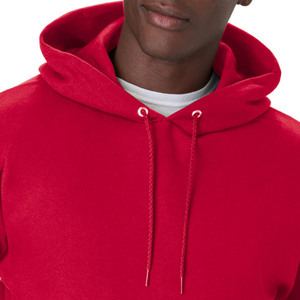 Impression de logo personnalisé avec des cordes Sweats à capuche pour hommes Streetwear Sweats à capuche à épaules tombantes Sweatshirt à capuche personnalisés pour hommes - Product Image 2