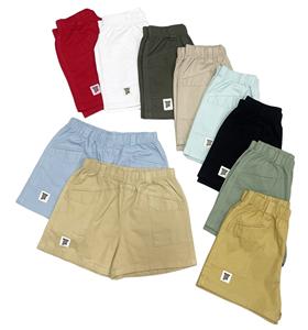 Casual sólido Regular ecológico Khakis 95% algodón 5% Spandex OEM servicio Cargo Shorts Vietnam corto ropa de mujer - Product Image 4