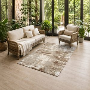 <b>RUGS</b> DEPOT LXDP-0130 Wholesale Terracotta Gold Modern Abstract Digital Printed Machine Washable Chenille Area <b>Rug</b> <b>Non</b> <b>Slip</b> - Product Image 6