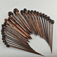 Aiguilles à tricoter en bois rondes et lisses, outil de tricot manuel, aiguille à pointe unique légère, fournitures de travaux d'aiguille 11,5 cm 2 mm
