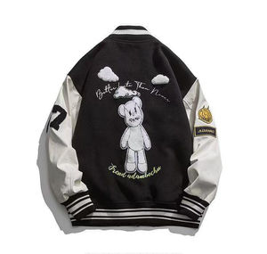 OEM-chaqueta personalizada para hombre, chaqueta de béisbol de talla grande, parches bordados - Product Image 3